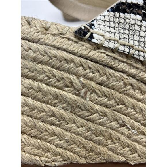 Kenneth Cole Wedge Snakeskin Espadrille Sandals Women's 9.5M Open Toe Slingback - Picture 10 of 15